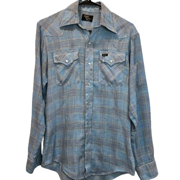 VINTAGE Montgomery Ward Western Pearl Snap Shirt - Picture 3 of 11